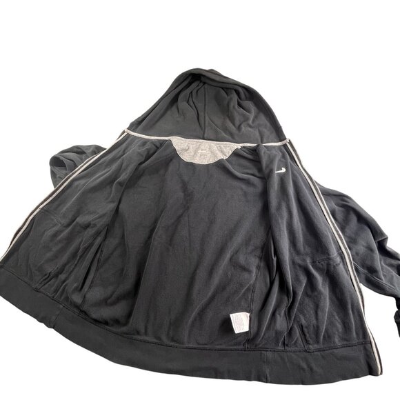 Vintage Nike Hoodie Mens Large Black full Zip Athletics Dept. Faded 436240 Y2K - Picture 5 of 14